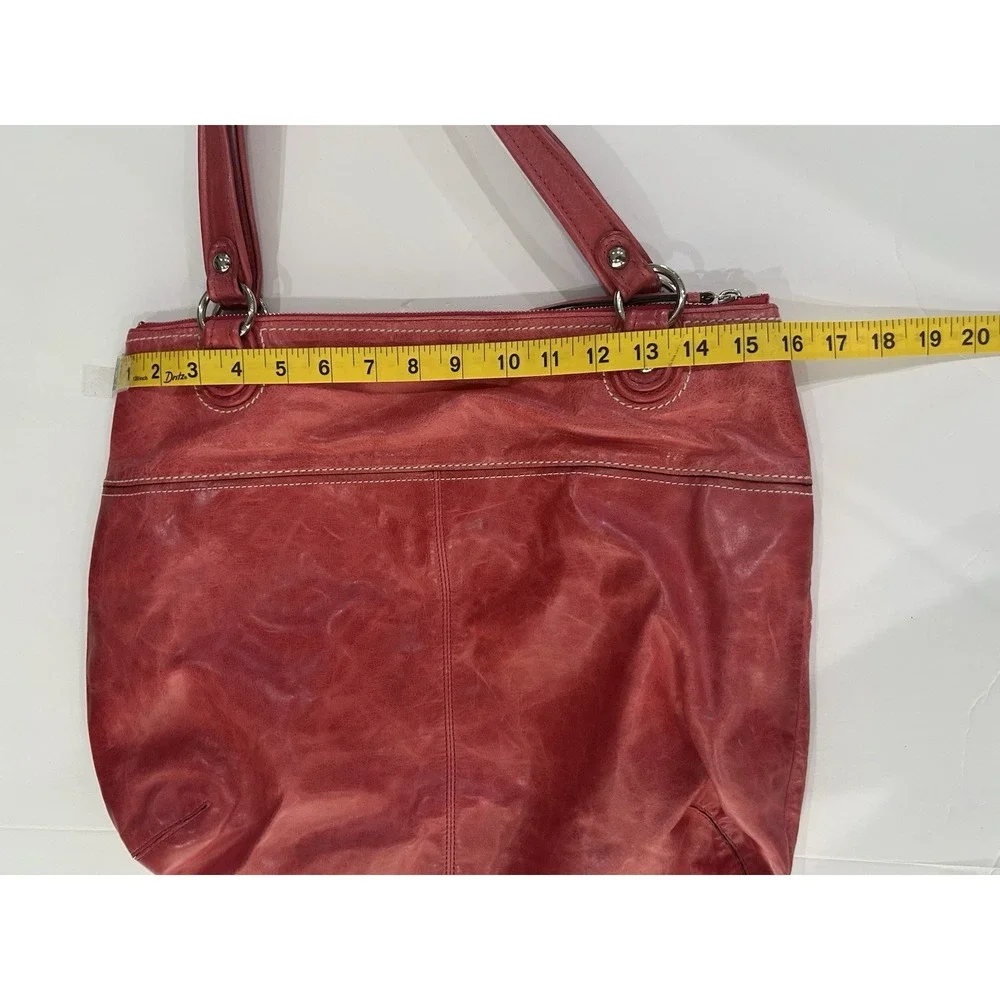 Vintage Coach Red Leather Shoulder Bag Hobo Y2K Bratz Statement Silver Hardware